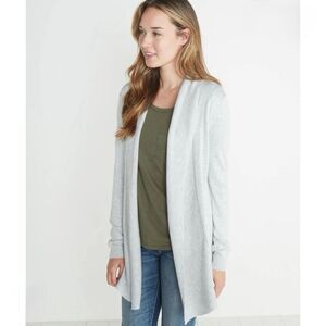 Marine Layer Women's Size Small Elle Light Gray Cashmere Blend Cardigan Sweater